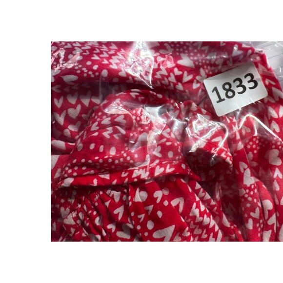 Victoria's Secret One Size Red White Hearts Light Rayon Robe - Picture 6 of 6